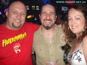 Aaron Hagar, Homer and Kayleen at Aaron's Dad, Sammy Hagar's club, the Cabo Wabo Cantina in Cabo San Lucas, Mexico.